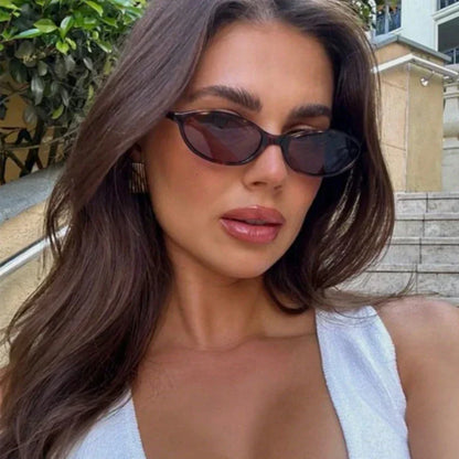 Retro Oval Cat Eye Sunglasses