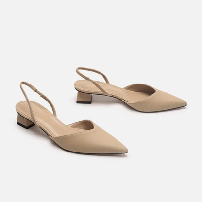 Pointed-Toe Low Heels