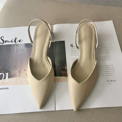 Pointed-Toe Low Heels